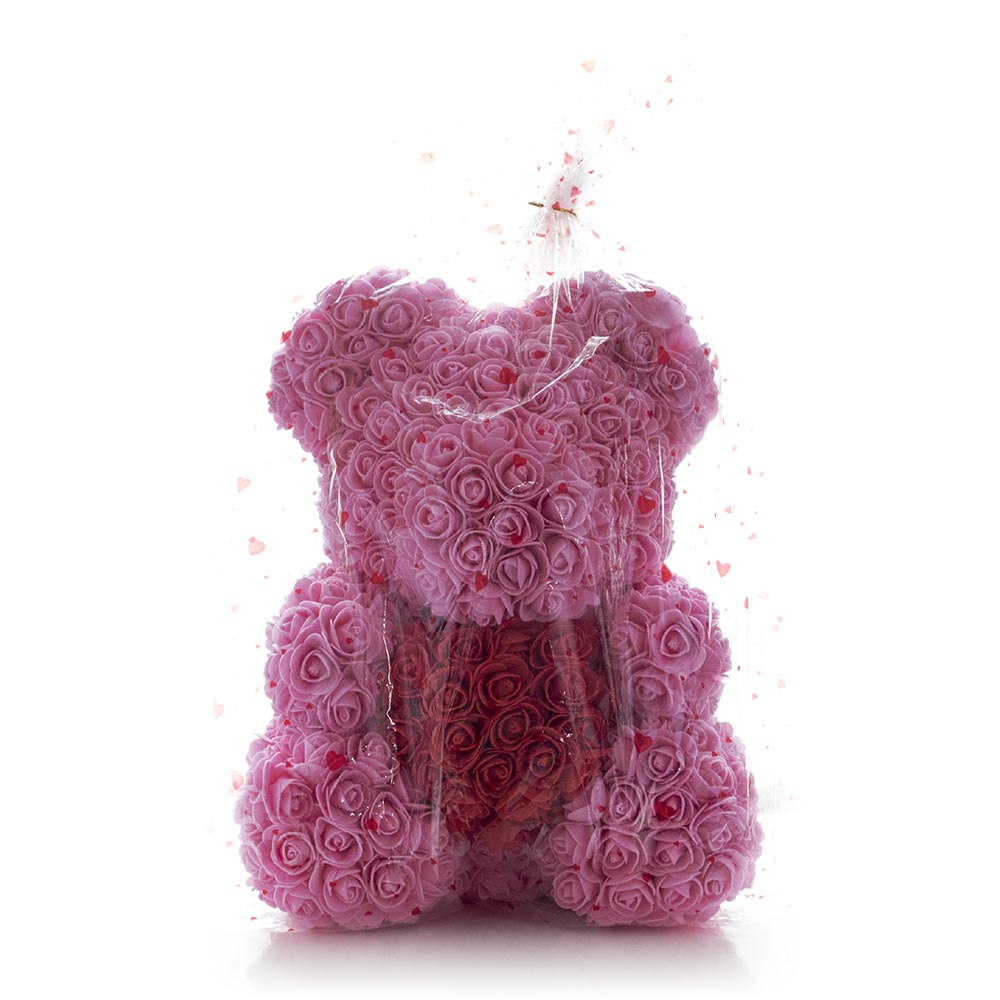 Rose Bear in Blush Pink with Red Heart - Image 4