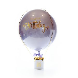 Purple Personalised Hot Air Balloon with Chocolates